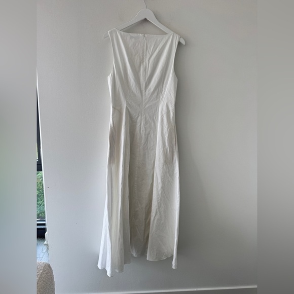 FAVORITE DAUGHTER Catherine White Flare Dress L - Picture 6 of 9